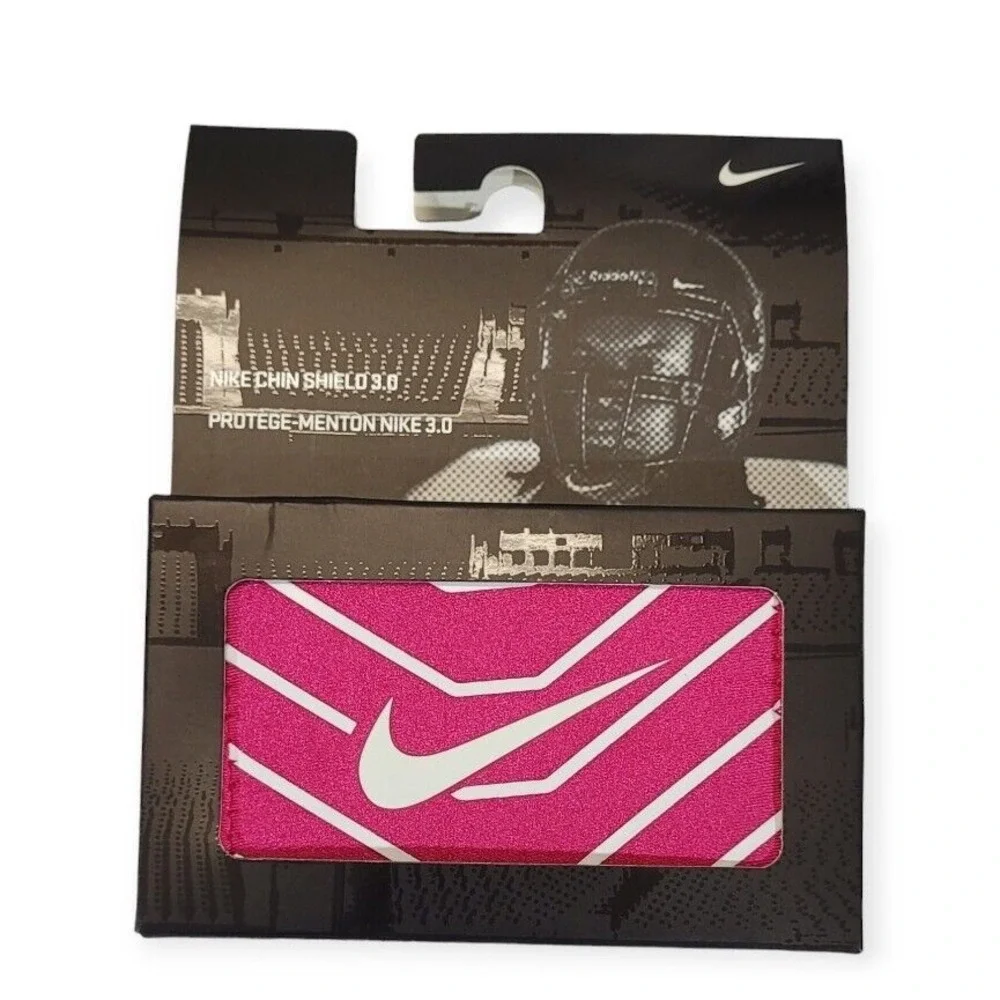 Nike Football Chin Shield 3.0 Vivid Pink White White‎ Size OSFM New